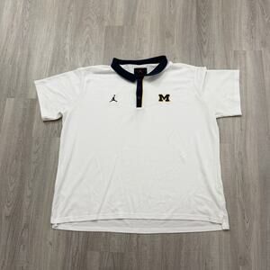 Nike Air Jordan University Michigan Wolverines Polo Shirt Men's 3XL CQ6527-100